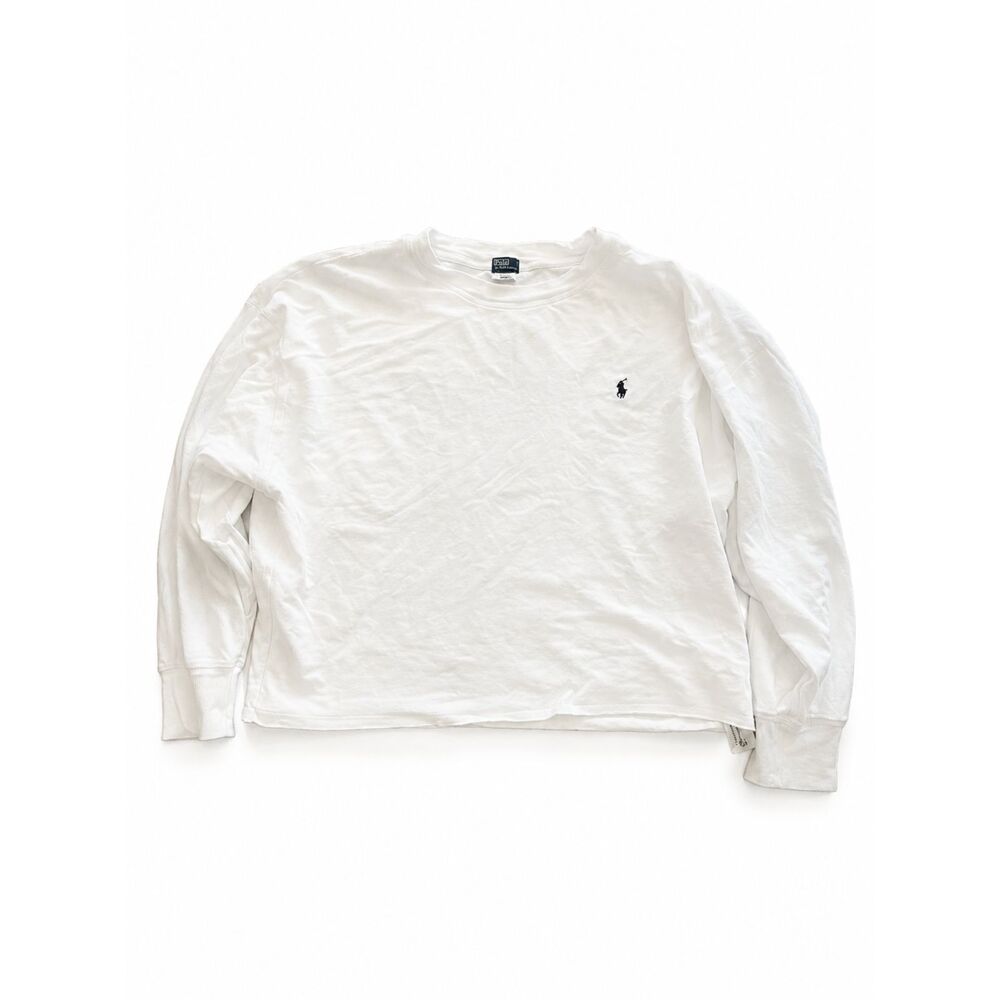 **Polo Ralph Lauren White Long Sleeve T-Shirt M Unisex**